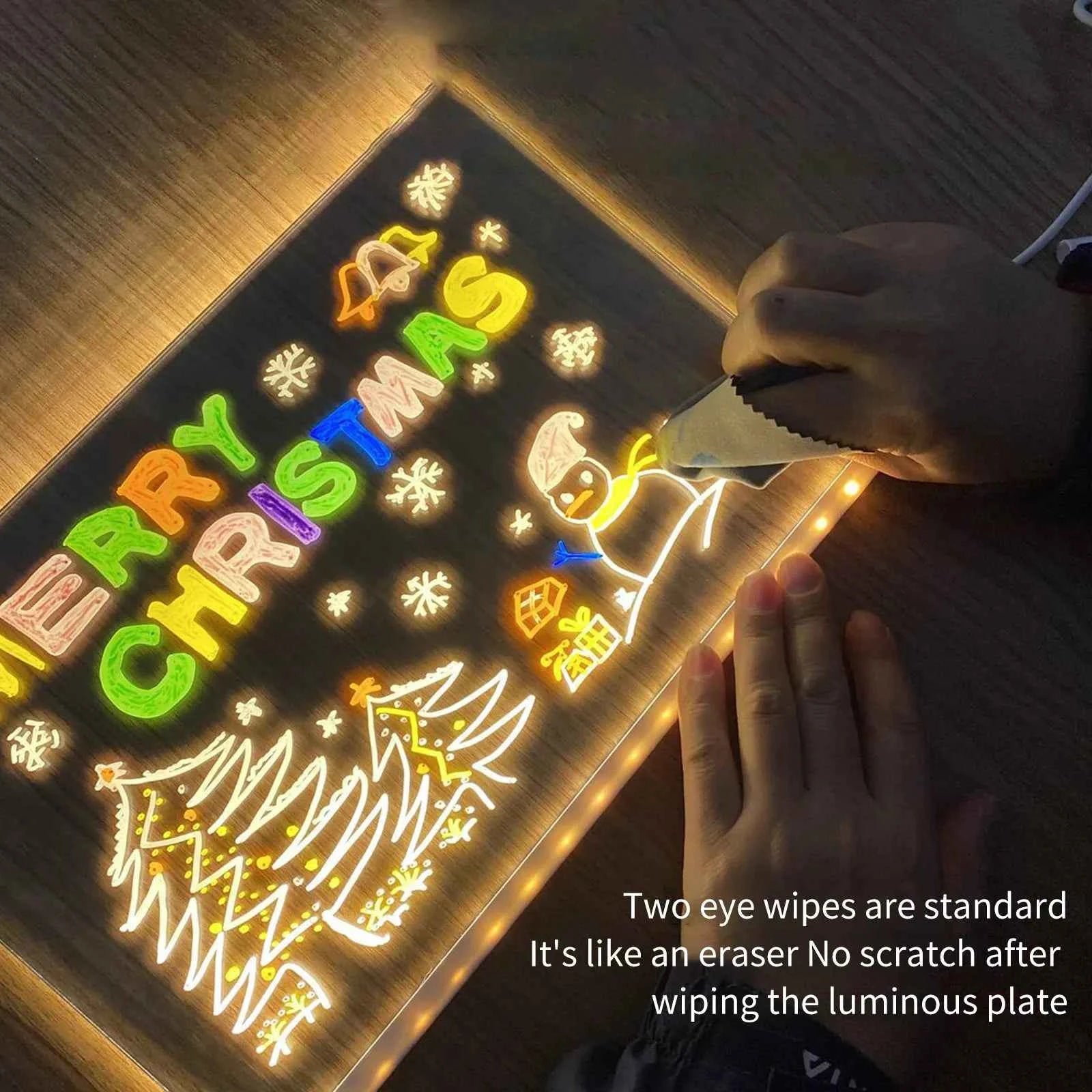 Luminous Erasable Drawing Board – LED Drawing Pad with USB Glowing Light
