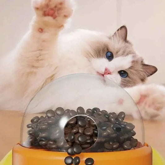 Little Yellow Duck Automatic Pet Feeder – Interactive Food Dispensing Toy & Training Device for Cats & Dogs