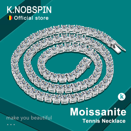 Elegant Moissanite Bracelet & Necklace Set – Certified Brilliance