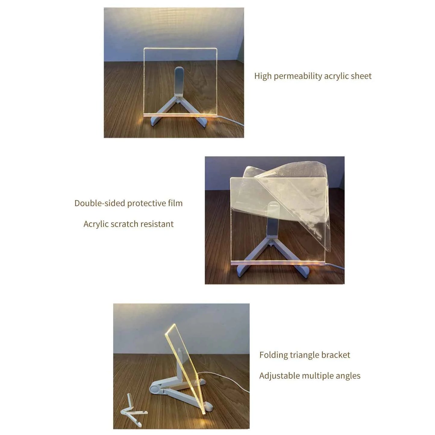 Luminous Erasable Drawing Board – LED Drawing Pad with USB Glowing Light