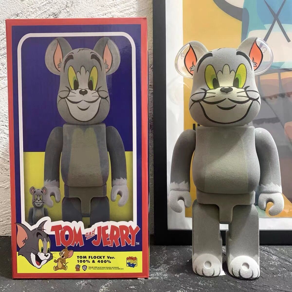 Bearbrick 28cm 400% Tom and Jerry PVC / Velvet Cat and Mouse Bearbrick 28cm 400% Tom and Jerry PVC / Velvet Cat and Mouse