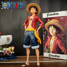 Cargar imagen en el visor de la galería, One Piece Figure Ros Luffy Monkey D Luffy Classic Smiley Collectible Figurine Box Set 27CM Big Size
