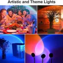Load image into Gallery viewer, Atmosphere Night Light Sunset Projector Lamp Rainbow Atmosphere Light Sunset Light For Bedroom and Room Decoration Background wall
